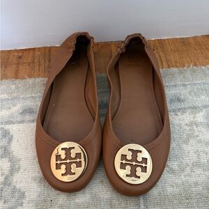 Tory Burch mini travel ballet leather flats size 8